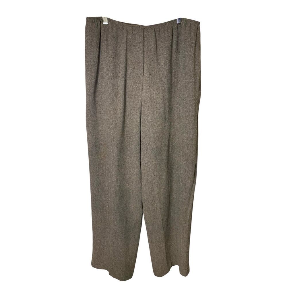 Renfrew Women’s Gray Dress Pants, Sz L Stretch Waist Zip/Hook Pockets Lined
